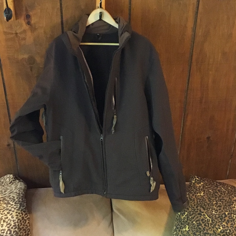 STS Ranchwear Men's Hooded Performance Jacket in Dark Brown